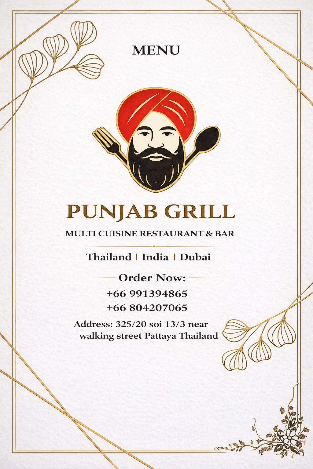 Menu page 1